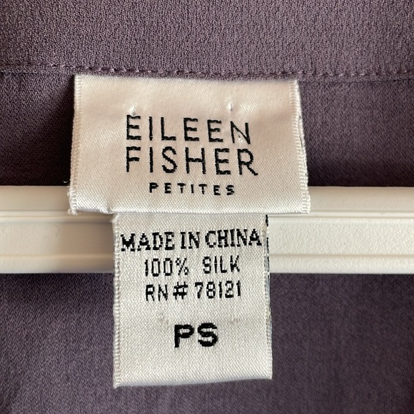 EILEEN FISHER Jacket Long Sleeve 1 Button Closure Purple Silk Women’s Sz: PS - Picture 6 of 9